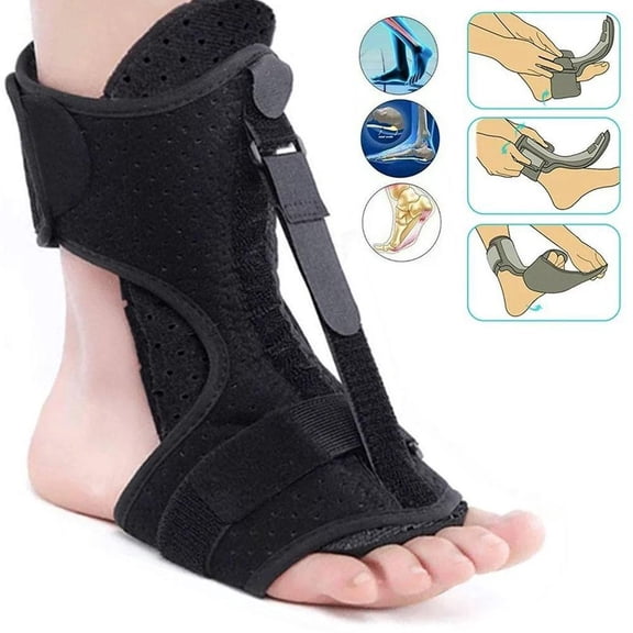 Foot Drop Orthosis Support Brace, Adjustable Ankle Stabilizer for Drop Foot, Breathable Lightweight Walking Aid for Rehabilitation,1pcs