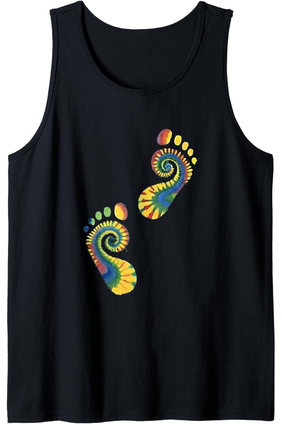 Foot Fetish Bare Feet Lover Tie Dye Vintage Beach Vibes Tank Top Size S-3XL