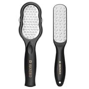Foot File 2Pcs Callus Remover Foot File clean box wet and dry foot rasp & Double-Sided Stainless steel File Callus Dead Skin Remover Foot Scrub Care tool