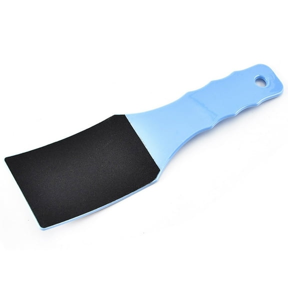 Foot File, Callus Remover, Double Sided Curved Handle Foot Rubbing Peeling Tool, Plastic Foot Sharpener for Dry and Wet Feet, Lightweight Ergonomic Design with Hanging Loop for Easy Storage
