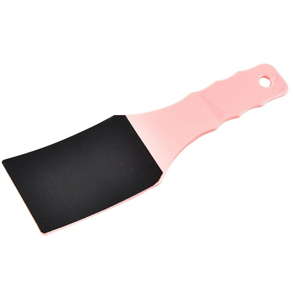 Foot File, Callus Remover, Double Sided Curved Handle Foot Rubbing Peeling Tool, Plastic Foot Sharpener for Dry and Wet Feet, Lightweight Ergonomic Design with Hanging Loop for Easy Storage