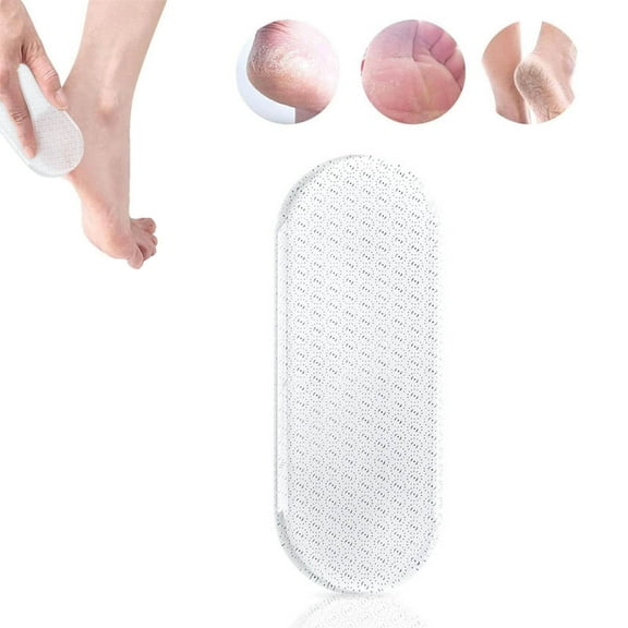 Foot File – Callus Remover | Glass Pedicure Tool, Dead Skin Exfoliator, Shower Use, Easy Cleaning | Transparent Style | For Wet or Dry Feet | 1x Foot File