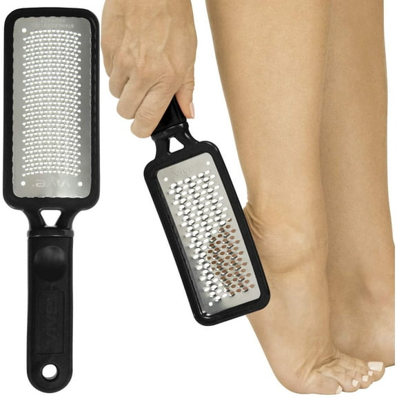Foot File - Callus Remover Pedicure Tool for Men & Women Foot Care - Dead Skin Scrub Shaver & Rough Patch Eliminator Remover for Dry & Wet Toe & Feet Peel - Rasp Scrubber (Single)