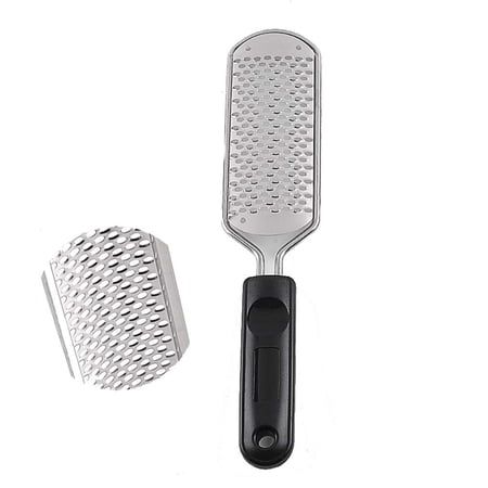 Foot File Colossal Foot Rasp Stainless Steel Pedicure Metal Surface Foot Care Tool ,Foot Rasp Eliminate Feet Cracked Dead Thick Dry Hard Skin 28CM (Black&11.2")
