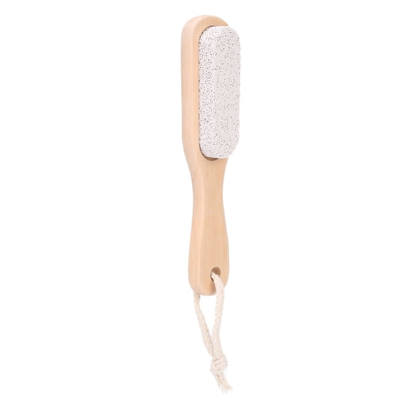 Foot File Dead Skin Callus Remover Pumice Stone Pedicure Tool Wood Handle Exfoliating Scrubber 7.09 in / 18 cm