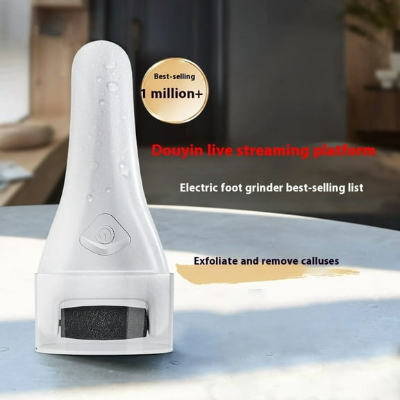 Foot File MJ04 Rechargeable Electric Foot File - Portable Callus Remover with Dust Cover & Replaceable Heads