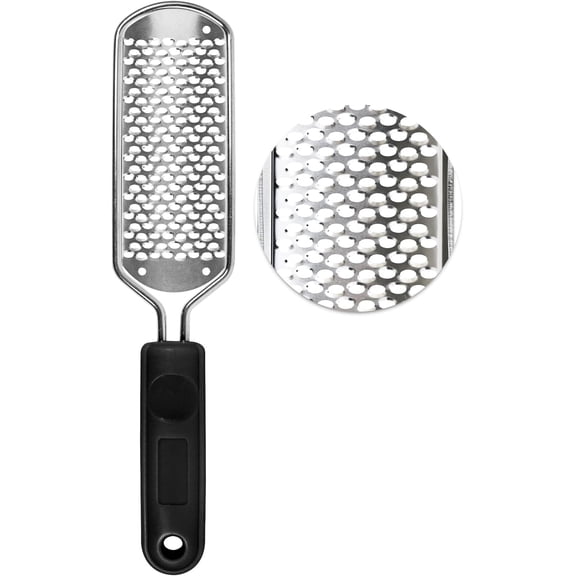 Foot File Pedicure Foot Scrubber for Callus Remover, Stainless Steel Foot Exfoliator Grater Feet Rasp Scraper Hard Cracked Dead Skin Removers for Wet and Dry Foot