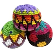 Foot Hack Bags Hand Woven Footbag Kick Balls, Cotton Soft Material, Indoor Outdoor Play