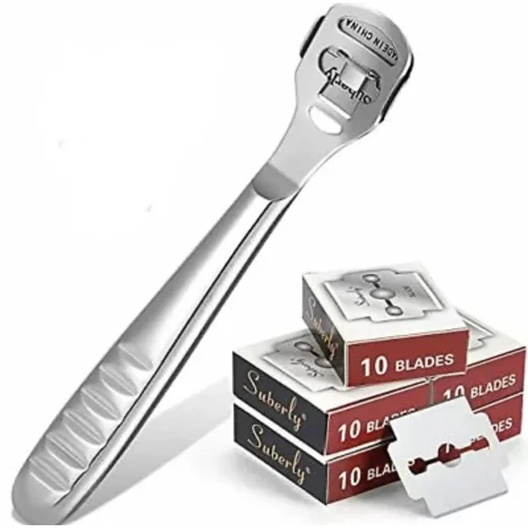 Foot Heal Callus Corn Dead Skin Remover Knife Cutter Pedicure Shaver+50 Blades