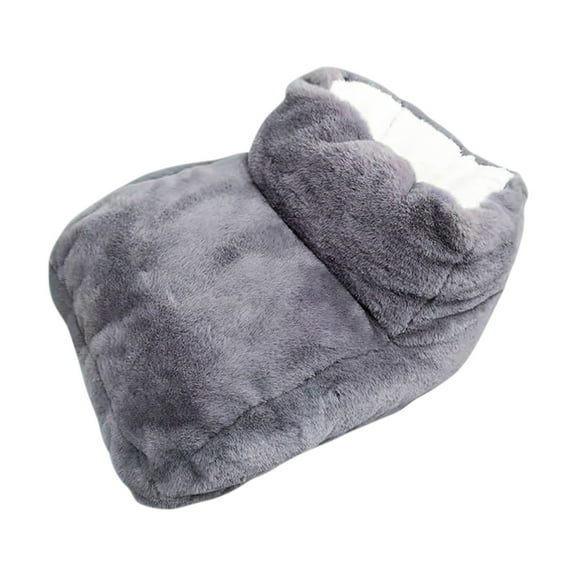 Foot Heated Warmer Slippers, 12.6x9.8" Portable Feet Warmers with Heating Pad, Fast Heating Pad Soft Flannel
