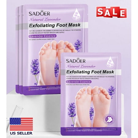 Foot Mask Exfoliating Foot Peel Mask Feet Peel Mask Removes Skin Calluses Soft Feet 4Pcs