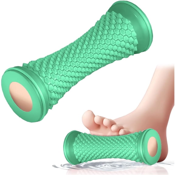 Foot Massage Roller, Manual Foot Massager Deep Tissue Muscle Massage Tool, Acupressure Trigger Point Therapy Reflexology Tool for Plantar Fasciitis Relief, Neuropathy, Arch Pain, Heel Spurs (Green)