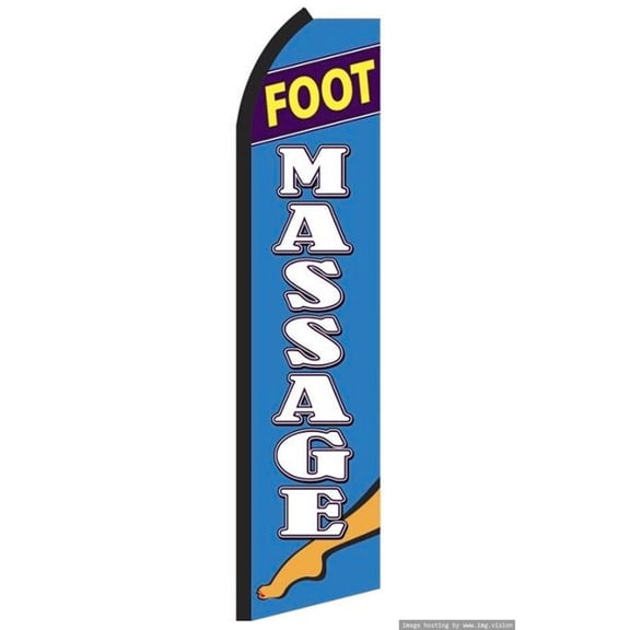 Foot Massage Swooper Flag (Hardware Not Included) |Advertisement /Business Flags | Feather Flag |