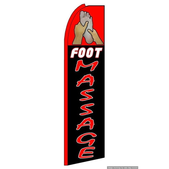 Foot Massage Swooper Flag (Hardware Not Included) |Advertisement /Business Flags | Feather Flag |
