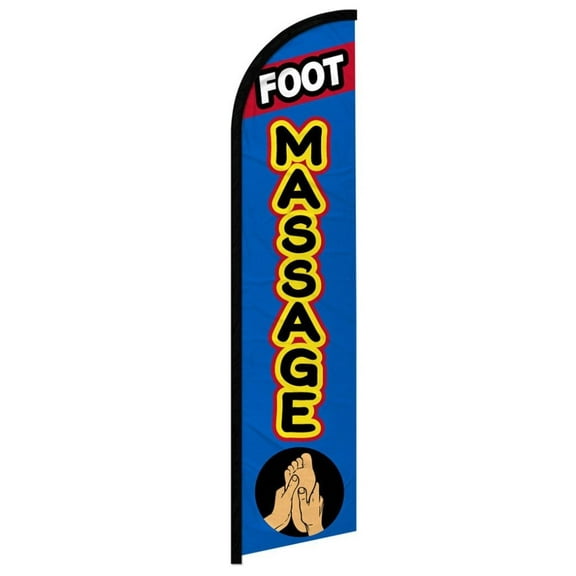 Foot Massage Windless Banner Flag