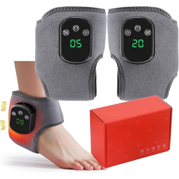 Foot Massager, 2026 Upgrade Pure Relief 3-in-1 Foot Revive Massager, Portable 3 in 1 Wireless Foot Massager with 5 Heat Levels, Three-Level Vibration (2 PC)