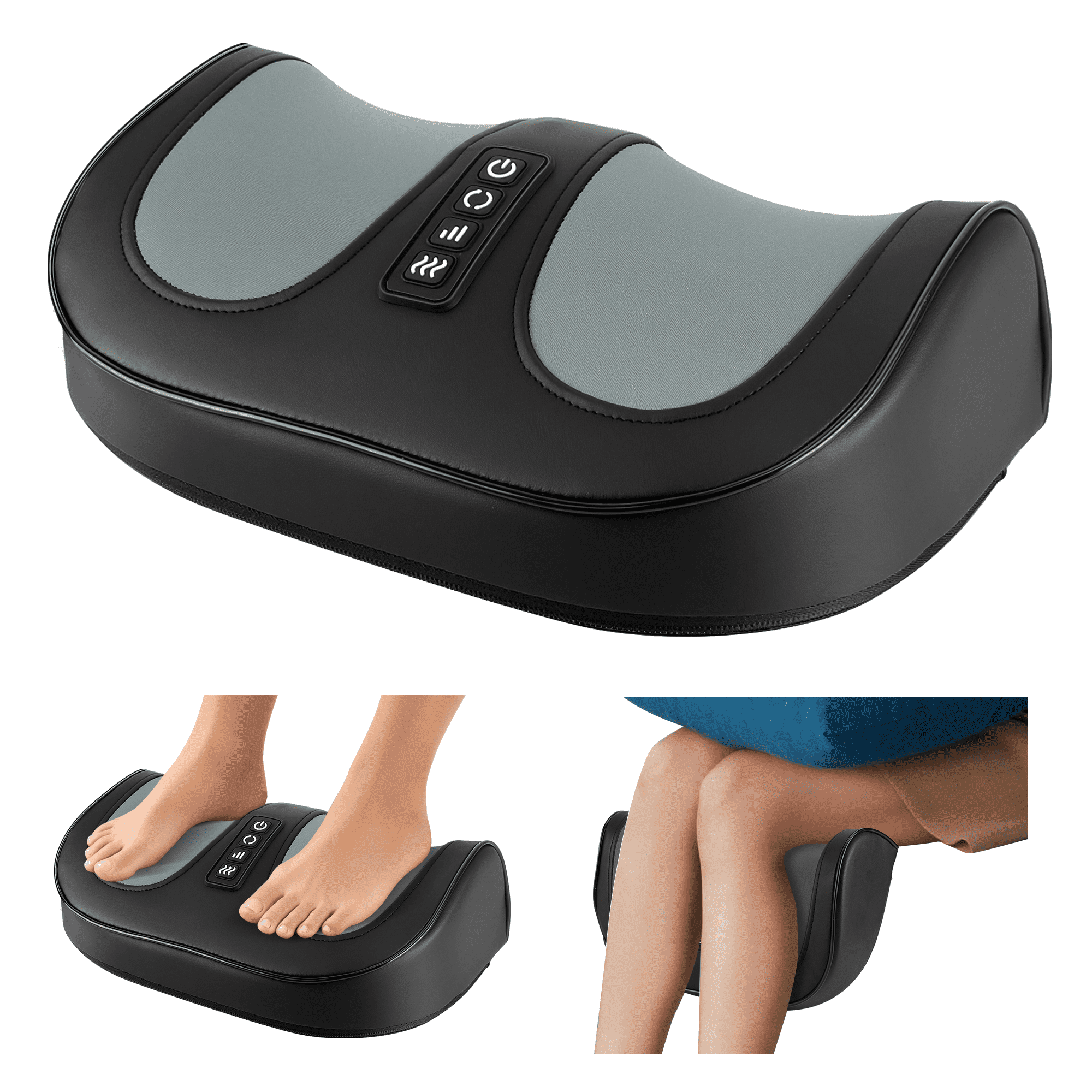 Foot Massager with Heat, Electric Kneading Plantar Fasciitis Treatment Machine, Circulation and Pain Relief for Foot and Calf Massage, Gifts for Dad, Mom and Lover