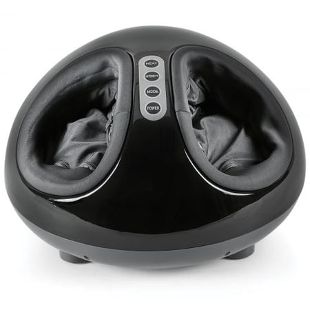 Foot Massager Machine For Foot Circulation Adjustable Intensities with Heat, Deep Kneading, Rolling and Air Compression 15034BK