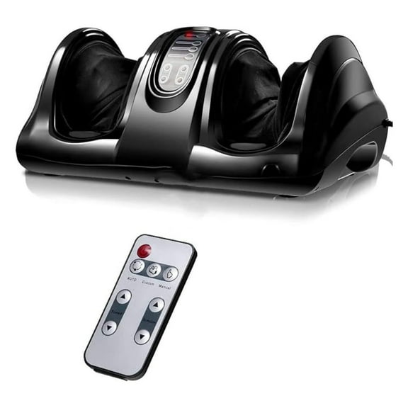 Foot Massager Machine, Shiatsu Kneading and Rolling & Pulsing Foot Massager Stimulates Blood Circulation Deep Kneading for Foot, Ankle, Nerve Pain w/Handle, 4 Massage Modes with