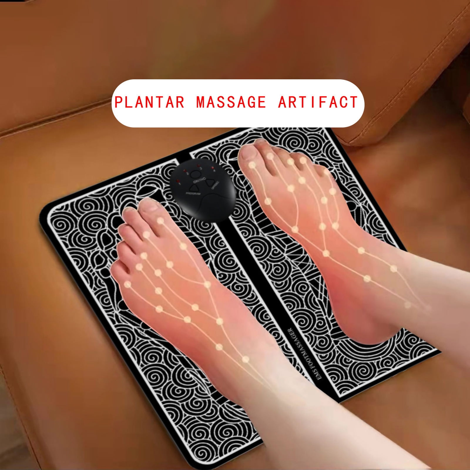 Foot Massager Mat Tens Back Muscle Stimulator With Remote Control