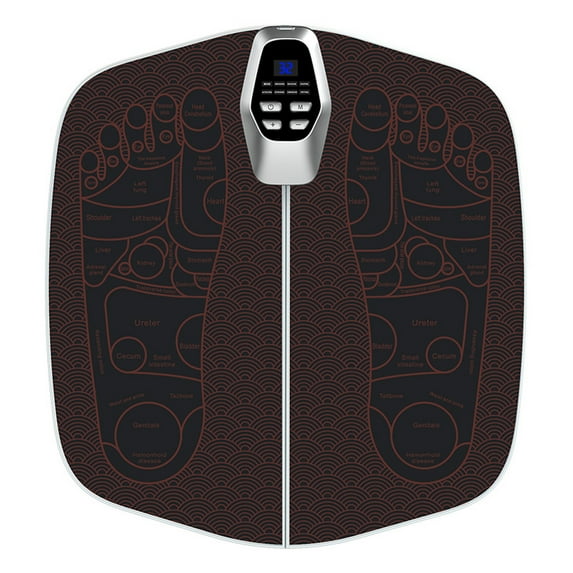 Foot Massager Mat for Neuropathy, EMS Foot Massager for Circulation and Pain Relief, Foldable Feet and Calves Massage Machine with 8 Modes and 32 Intensity Levels for Muscle Relaxation