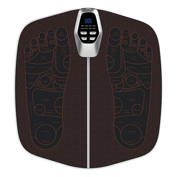 Foot Massager Mat for Neuropathy, EMS Foot Massager for Circulation and Pain Relief, Foldable Feet and Calves Massage Machine with 8 Modes and 32 Intensity Levels for Muscle Relaxation