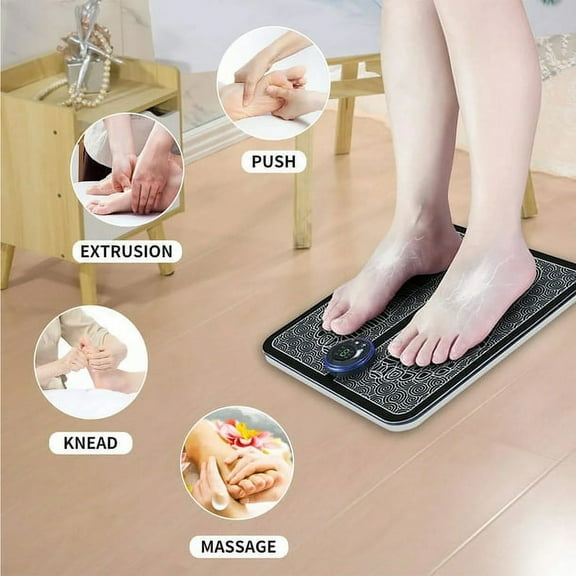 Foot Massager Mat for Pain Plantar Relief, Muscle Relaxation, Muscle Blood Circulation Spa Blood Circulation Improve Pain Relief, Pulse Sensation with Deep Tissue Results