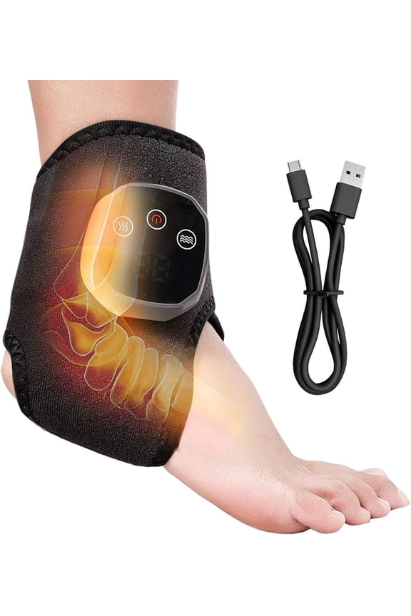 Foot Massager for Neuropathy, 3-in-1 Wireless Portable Foot Massager with Heat, Shiatsu Kneading Air Compression Massage Machine for Home Office Travel, Black