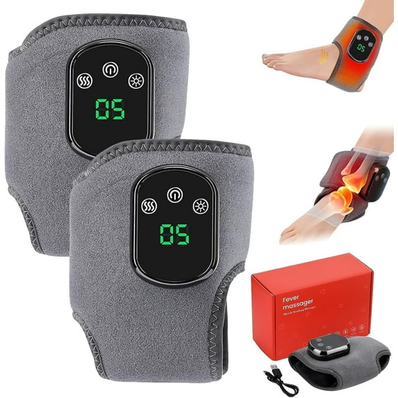 Foot Massager for Neuropathy, Triple Therapy with Heat, Vibration & Compression, Wireless & Portable Ankle Wrap for Pain Relief & Improved Circulation