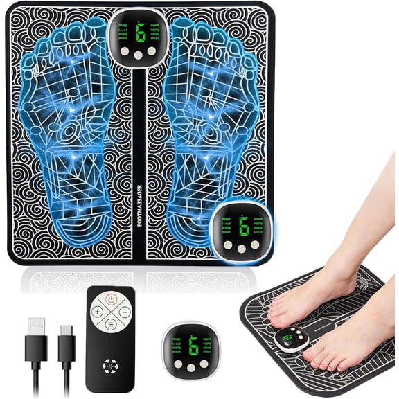 Foot Massager Pad for Plantar, Muscle Relaxation, Foldable Legs & Feet Massager Pad