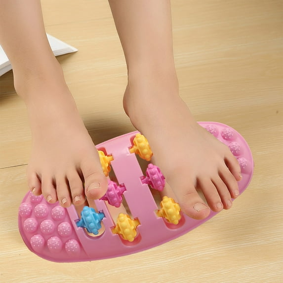 Foot Massager Roller for Plantar Fasciitis Relief, Dual Foot Acupressure Therapy for Pain Relief, Stress Relief and Improved Circulation, Portable Reflexology Tool for Home and Office Use