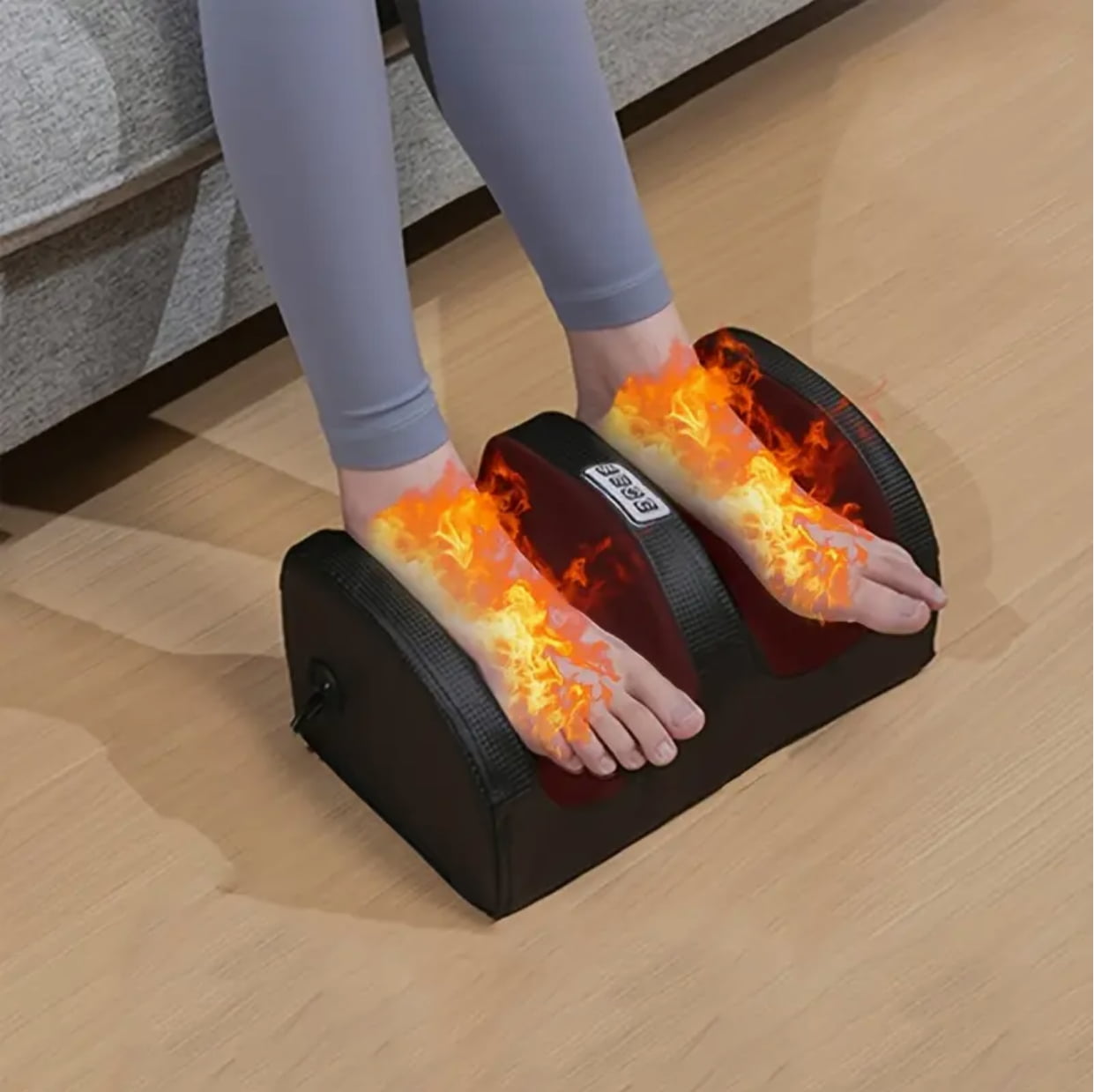 Foot Massager, Shiatsu Spa with Heat for Comfort and Relief, Gift, Black
