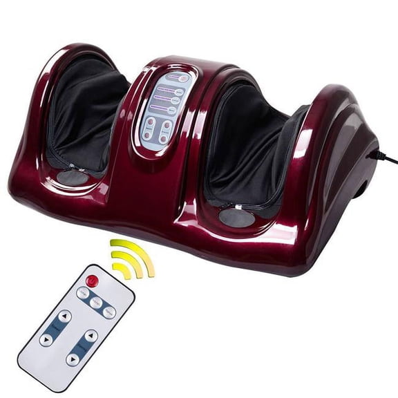 Foot Massager Shiatsu with Remote, Red Burgundy