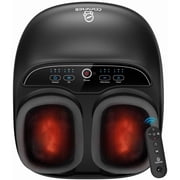 Foot Massager with Heat, Comfier Shiatsu Foot Massage Machine with Remote for Plantar Fasciitis, Neuropathy, Circulation, Max Size 13, Black