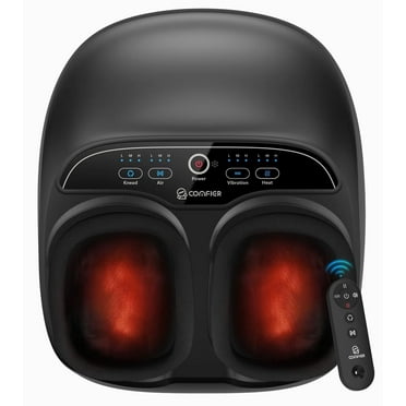 Foot Massager with Heat, Comfier Shiatsu Foot Massage Machine with Remote for Relax up to Size 13, Black, Father's Day Gifts