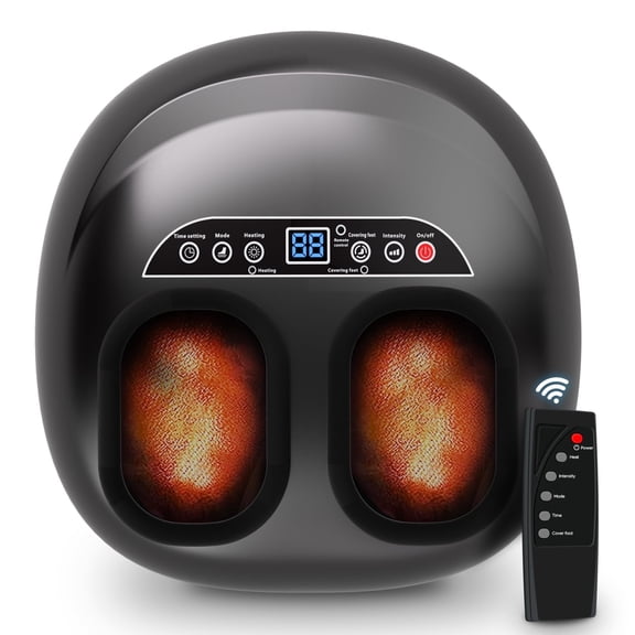 QI-EU Shiatsu Foot Massager with Heat, Plantar Fasciitis Relief Gift for Women Men