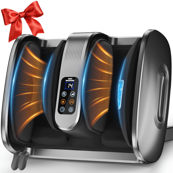 Foot Massager with Heat, Shiatsu Foot Massager Machine with Compression, Deep Kneading Calf for Feet and Ankle, Men, Women, Home and Office