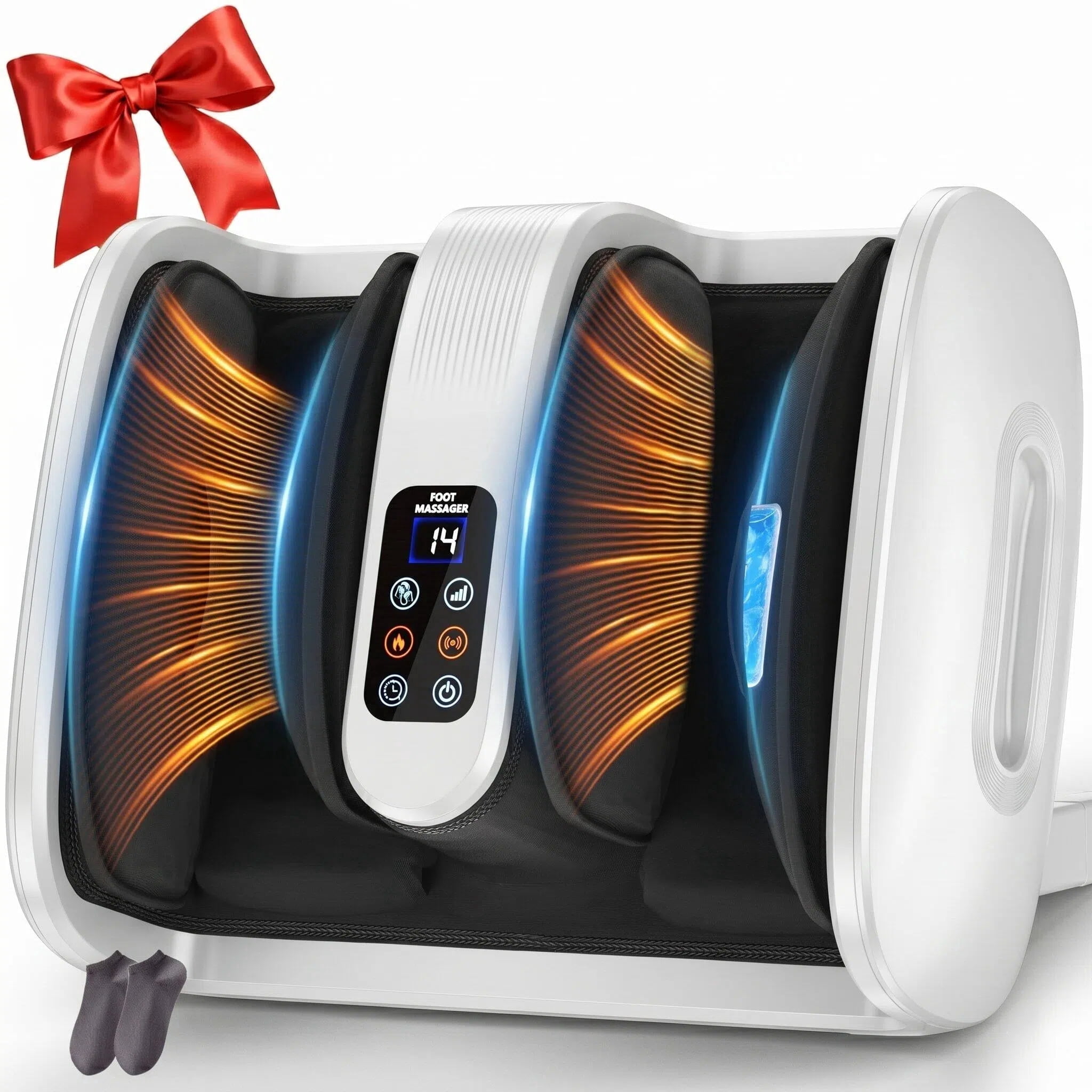 Foot Massager with Heat, Shiatsu Foot Massager Machine with Compression, Deep Kneading Calf for Feet and Ankle, Men, Women, Home and Office