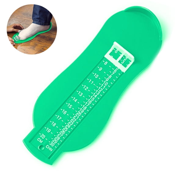 Foot Measurement Device | Kids Foot Length Measure Gauge Shoe Sizer Measuring for Infants Kids Men Women Adults,Green