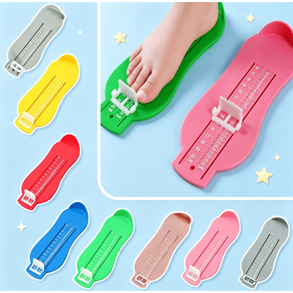 Foot Measurement Device & Shoe Sizer, Accurate & Fast Foot Measurement, Solid Plastic Build, Perfect for Shoe Fitting Needs（Random color） 1PC Multicolor