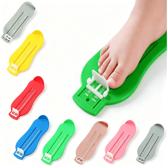 Foot Measurement Device & Shoe Sizer, Ergonomic Design for Comfortable Measuring, Non-Slip Base, Perfect for Kids & Adults Shoe Sizing(Random color) 1PC Multicolor