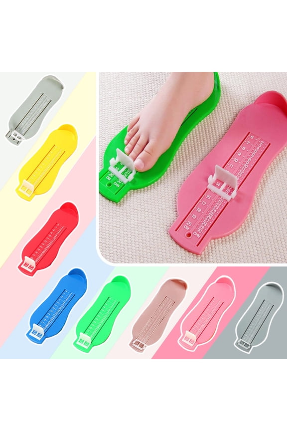 Foot Measurement Tool, Student Foot Measurer, Shoe Sizer, Shoe Sizing Tool, 9X3.5 Inch Foot Length Gauge, Clear Silk Printed Size Scales, Random Mixed Colors, Lightweight Shoe