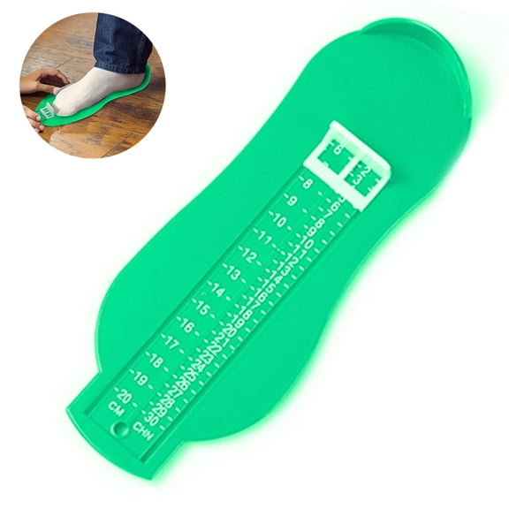 Foot Measuring Device For Kids Adult Shoe Sizer Buying Shoes Online With A Foot Measurement - Green