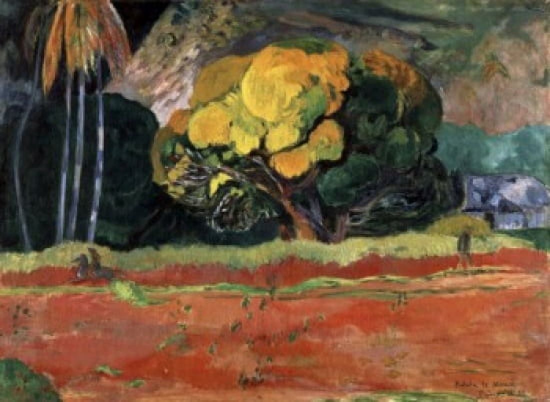 At the Foot of a Mountain (Fatata Te Moua) 1892 Paul Gauguin (1848-1903French) Oil on canvas State Hermitage Museum St Petersburg Russia Canvas Art - Paul Gauguin (18 x 24)