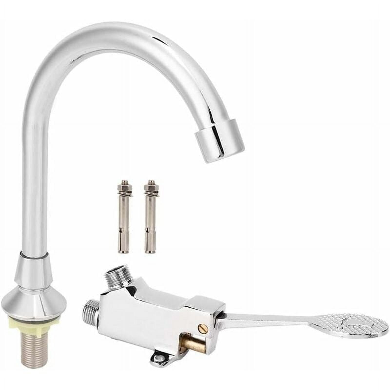 Foot Pedal Faucet, Non-Contact Type Stainless Steel Touchless Kitchen ...