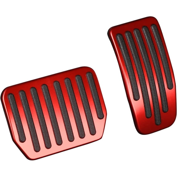 Foot Pedal Pads Set for Tesla Model 3 Model Y, Non-Slip Performance Aluminum Car Accessories Brake & Accelerator Pedal Covers for Model 3/Y (Red)