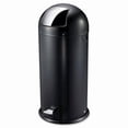 thumbnail image 1 of Foot Pedal Receptacle, Round-Top, 13.5 Gal., BK, 1 of 1