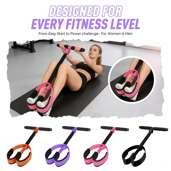 Foot Pedal Resistance Band, Handle, 75 Lbs, Black, 1 Pc, Full Body Resistance Bands, Body Bands Resistance Bands, Strength Training Equipment,atHome Workout, Home Gym Gear