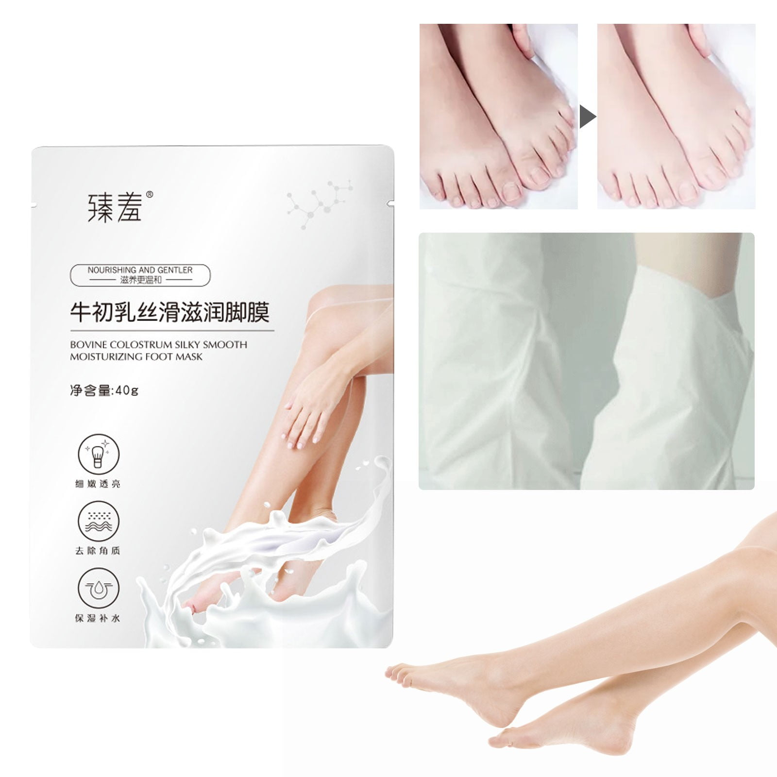 Foot Peel 1 Pack/Hand 1 Pack， Exfoliator Peel Off Dead Skin Remover
