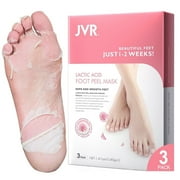 Foot Peel Mask - 3 Pack Foot Mask Dermatologically Tested - Exfoliating Foot Peel - Repair Heels & Removes Dry Dead Skin - Foot Exfoliator for Peeling Dry Cracked
